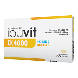 D3 4000 + k2 mk-7 + omega suplement diety dla osób powyżej 75.roku życia 30 kapsułek