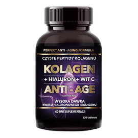 Kolagen + hialuron + witamina c anti-age suplement diety 120 tabletek