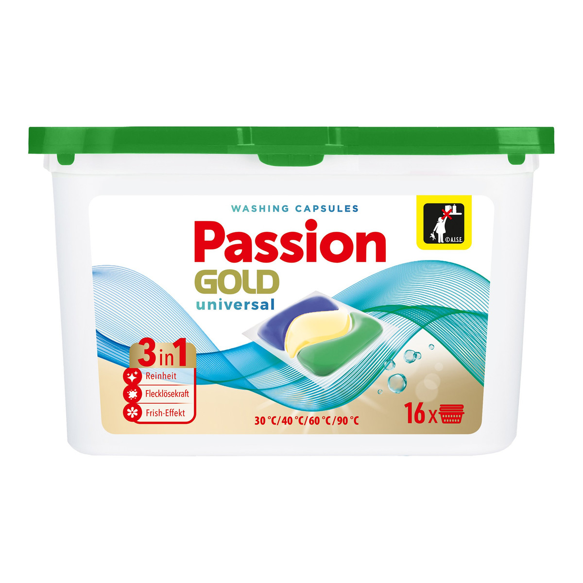Passion Gold Kapsułki do prania 3w1 Universal 16 szt.