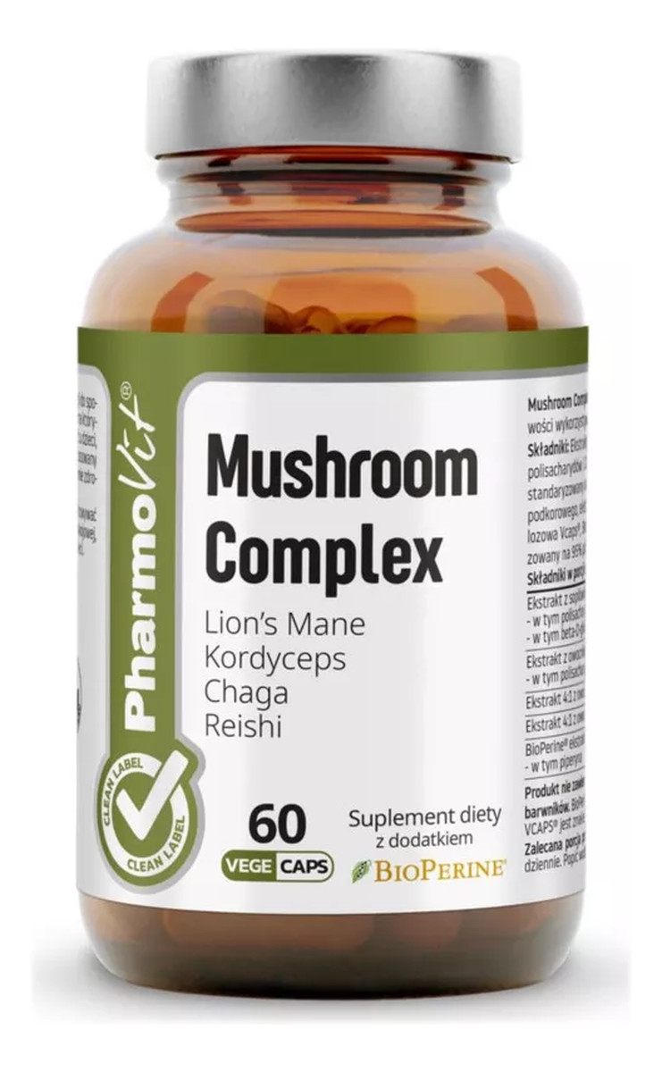 Mushroom Complex suplement diety 60 kapsułek