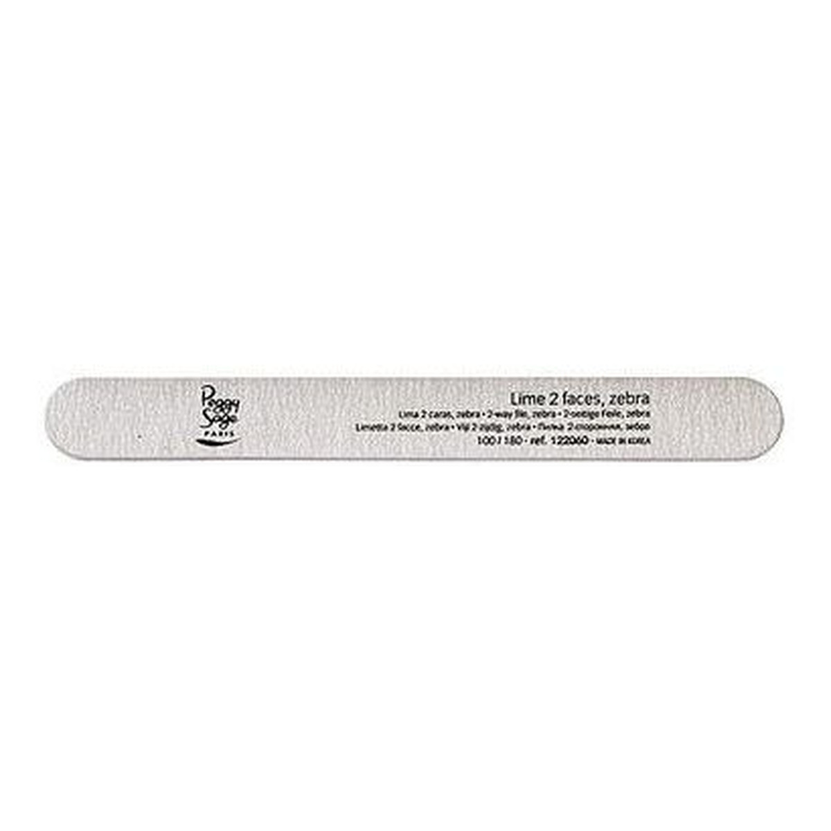 Peggy Sage 2-way nail file zebra extra coarse pilnik do paznokci dwustronny 80/80 zebra 1szt