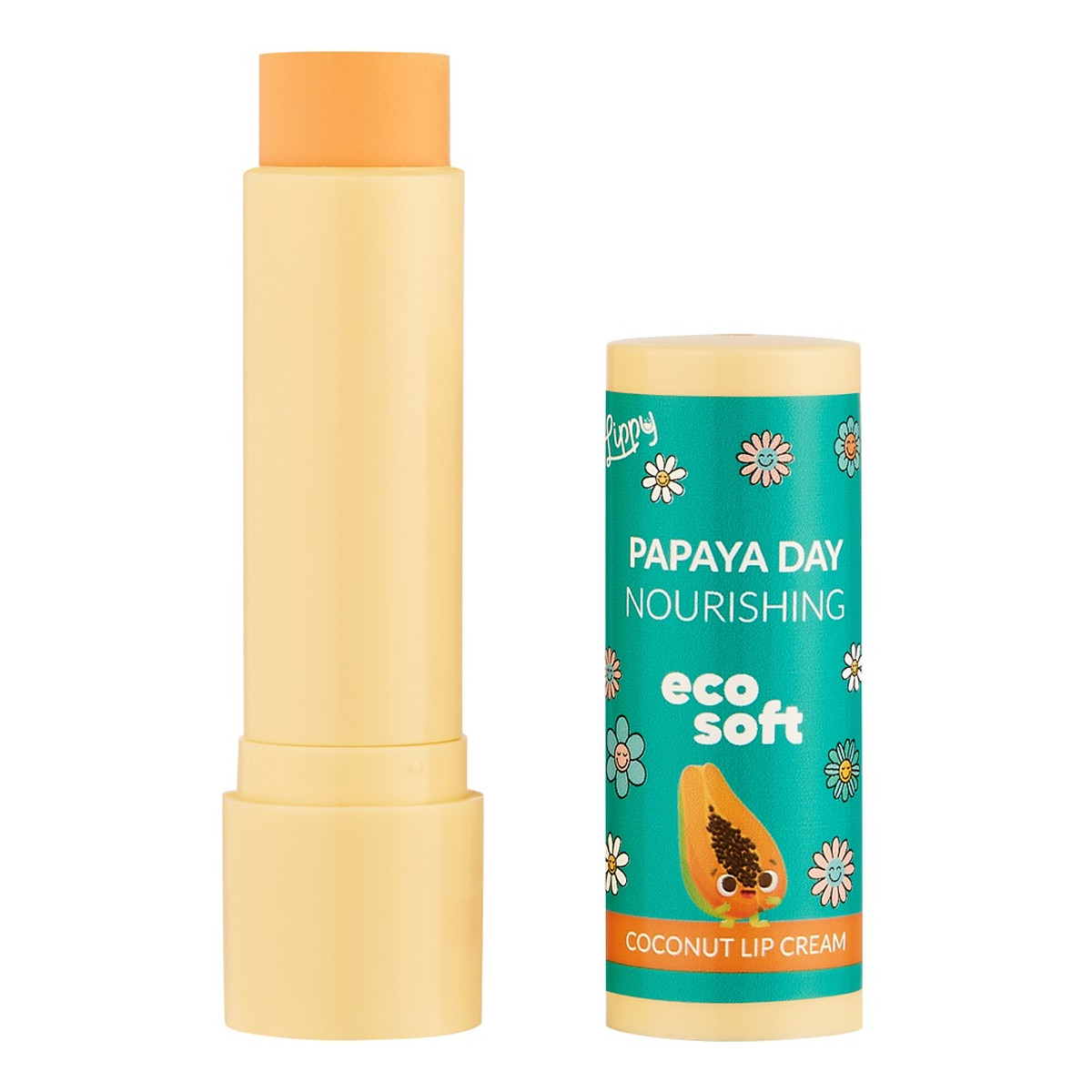 Ecosoft Lippy Day kokosowy Krem do ust papaya 4.8g