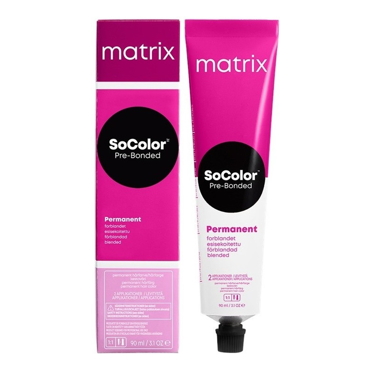 Matrix Socolor pre-bonded permanent hair color farba do włosów 4n medium brown neutral 90ml