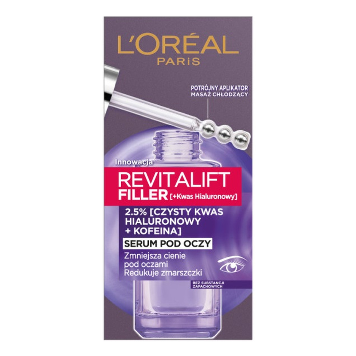 Loreal Revitalift filler [+kwas hialuronowy] serum pod oczy redukujące zmarszczki 20ml