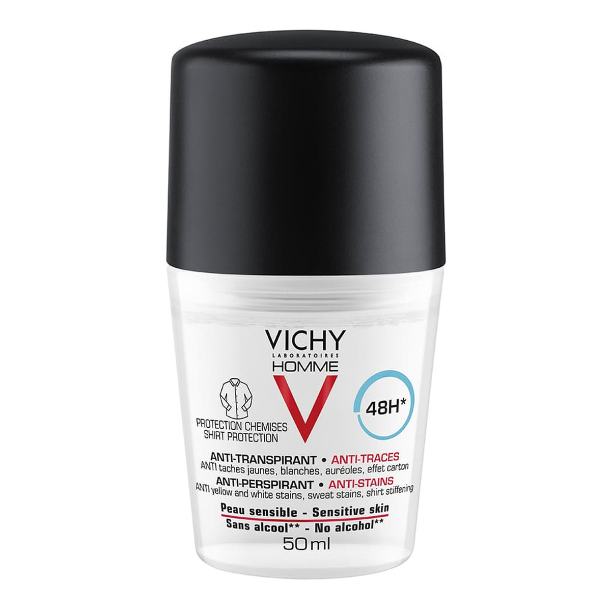 Vichy Homme Anti-Perspirant 48h antyperspirant w kulce przeciw plamom 50ml