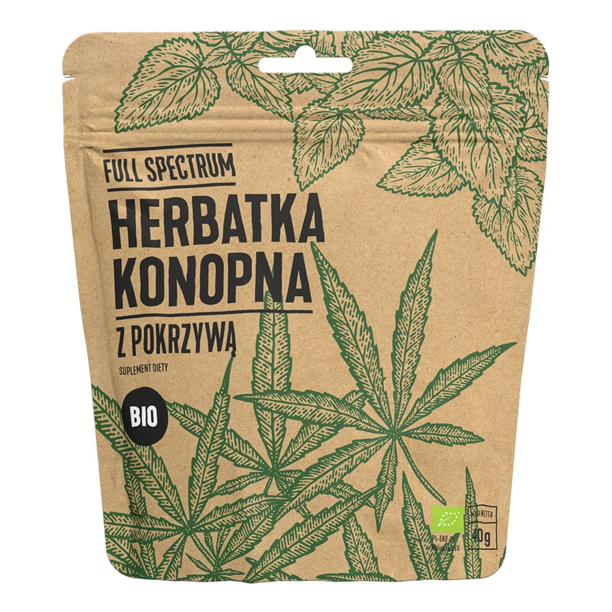 Full Spectrum Herbatka konopna z pokrzywą suplement diety 40g