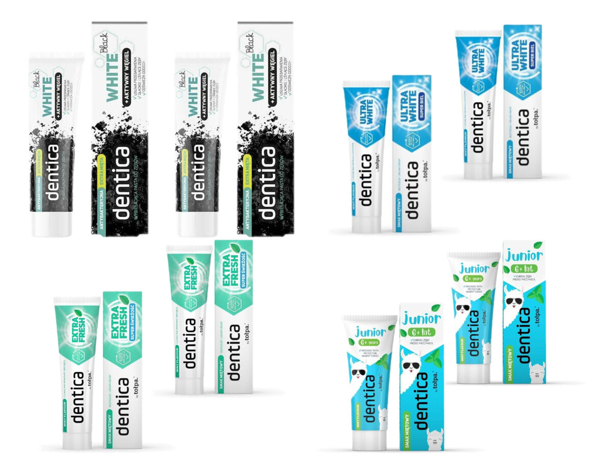Pasta do zębów 2x z węglem 2x Extra Fresh 2x Ultra White 2xJunior 6+