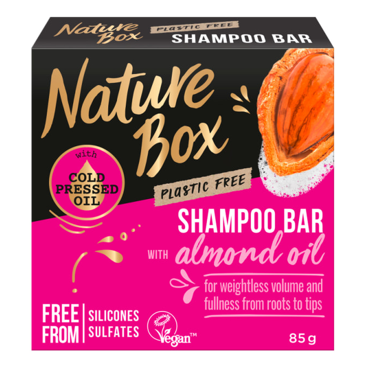 Nature Box Shampoo bar szampon do włosów w kostce almond oil 85g
