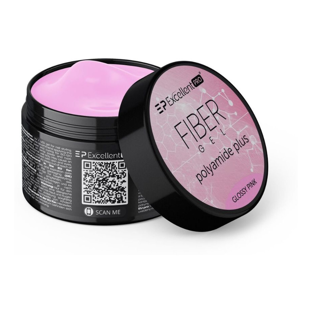 Excellent PRO Fiber Gel Polyamide Plus Żel budujący glossy pink 15g