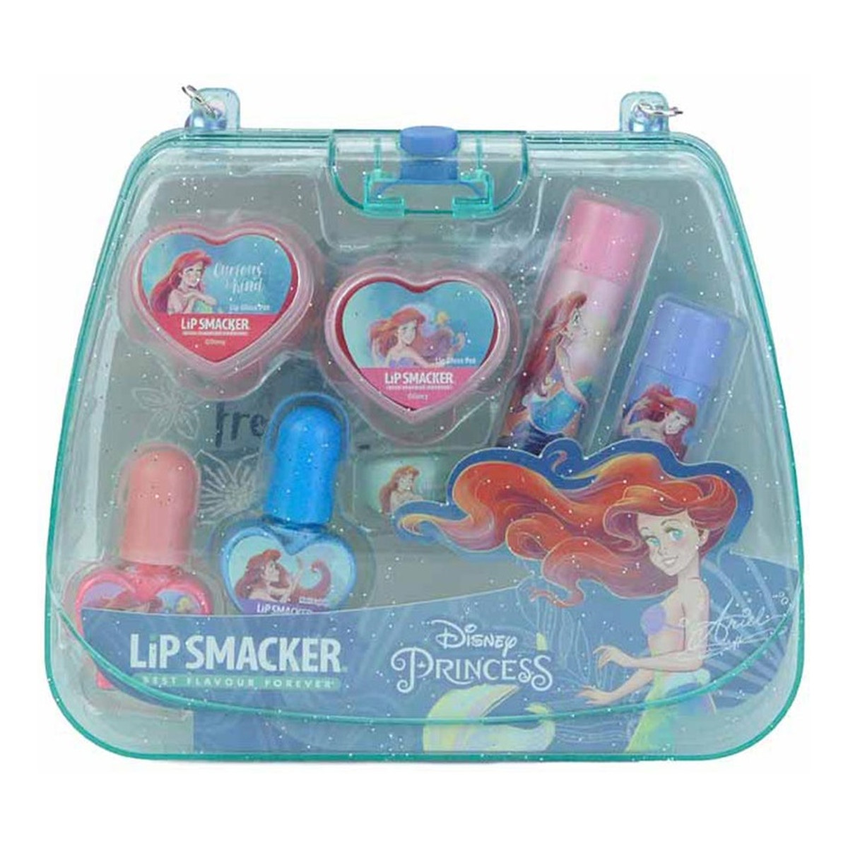 Lip Smacker Disney Princess Ariel Tote Bag Zestaw kosmetyków do makijażu dla dzieci w mini torebce