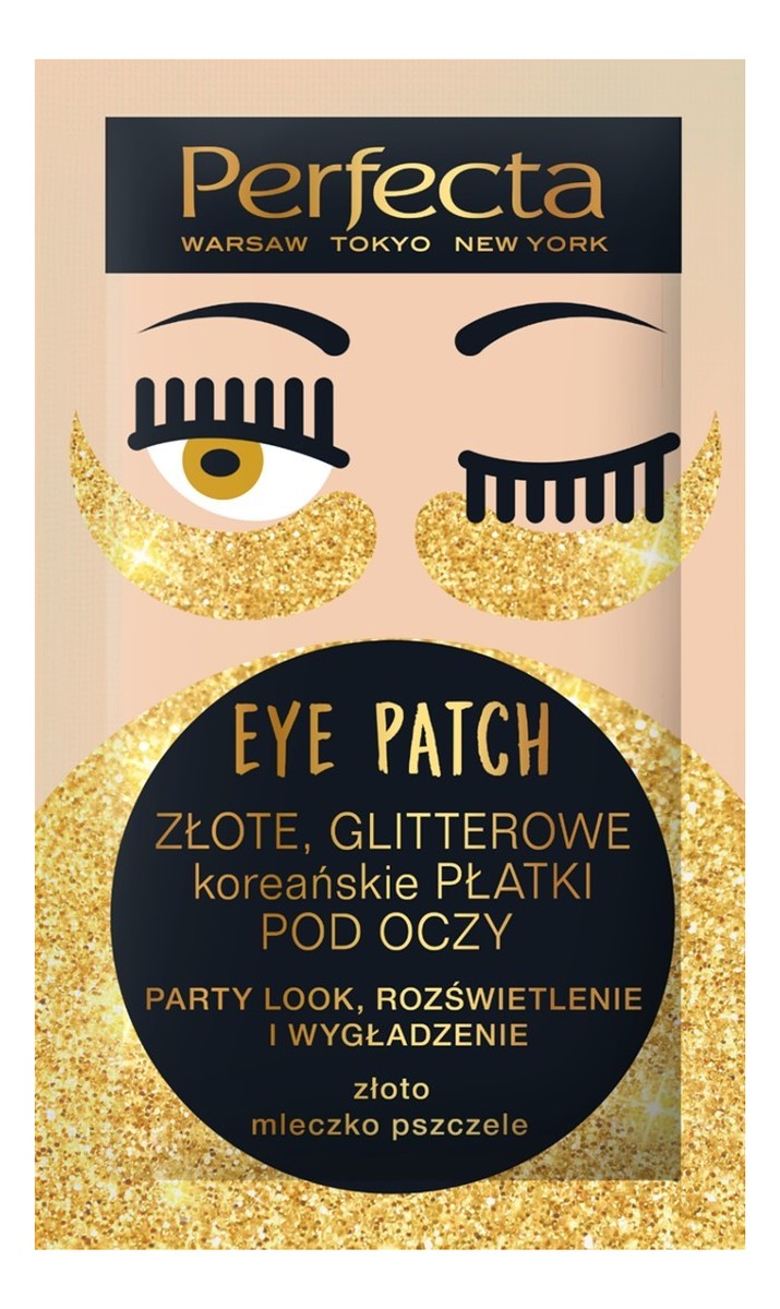 Eye Patch Płatki pod oczy złote gliterowane 2 szt.