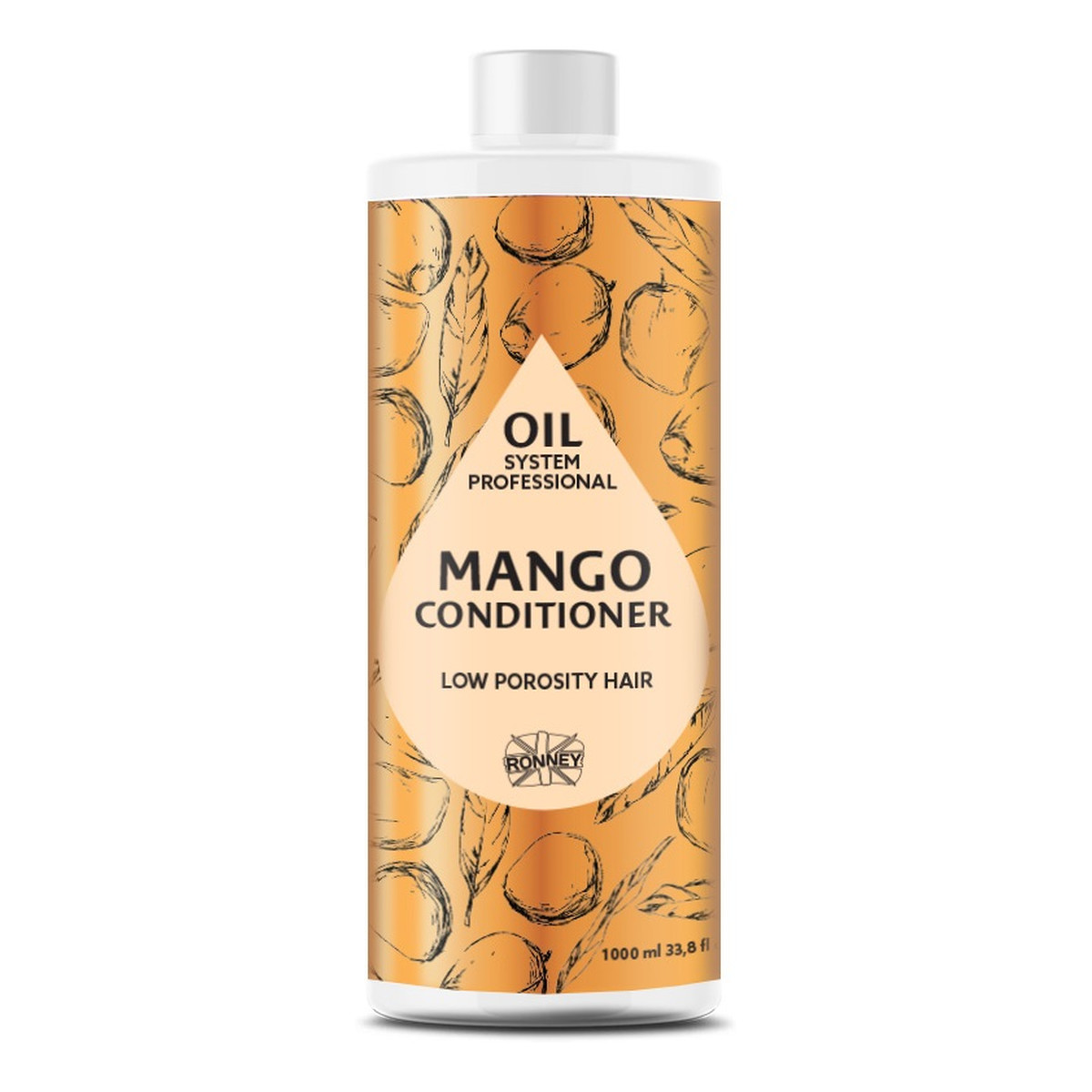 Ronney Professional oil system low porosity hair odżywka do włosów niskoporowatych mango 1000ml