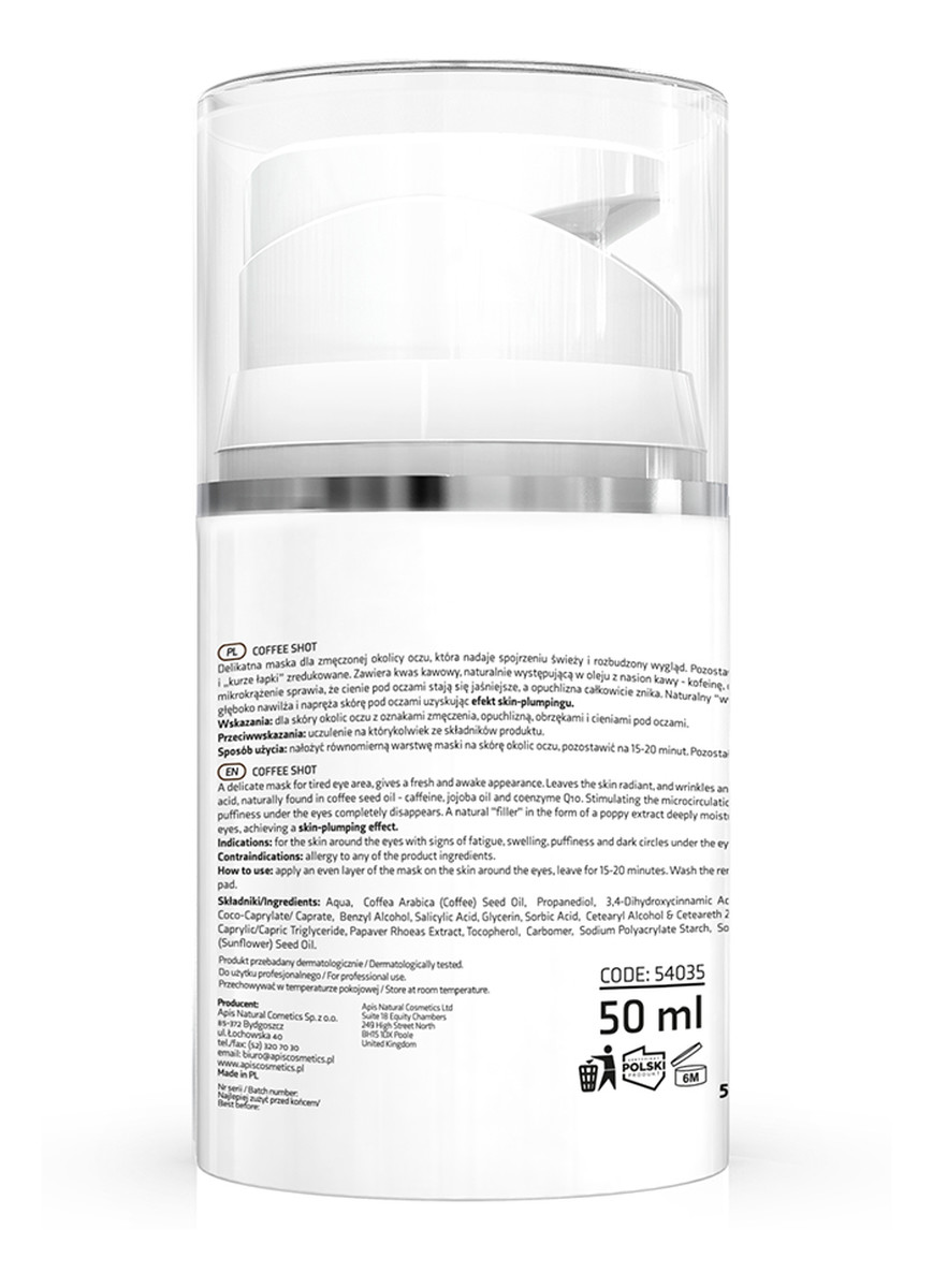 Biorewitalizująca maska pod oczy