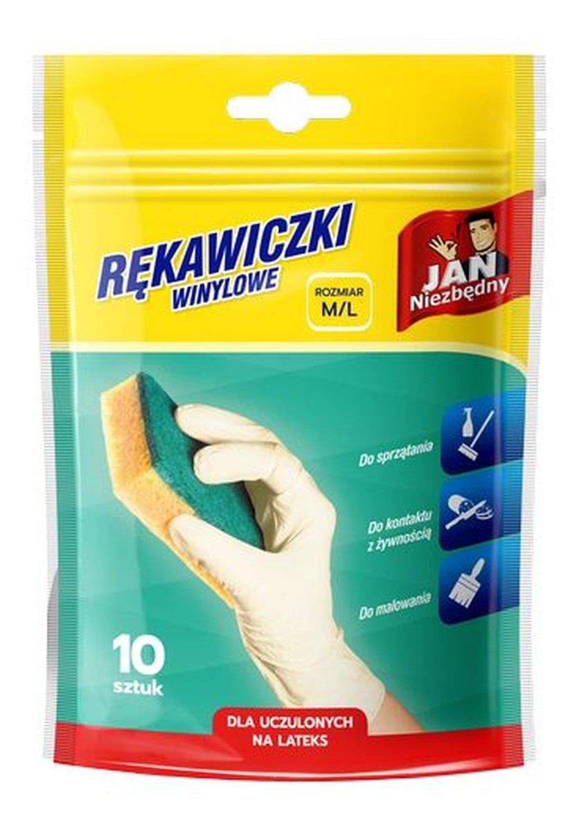 Rękawiczki winylowe rozmiar 8 M/L 10 sztuk