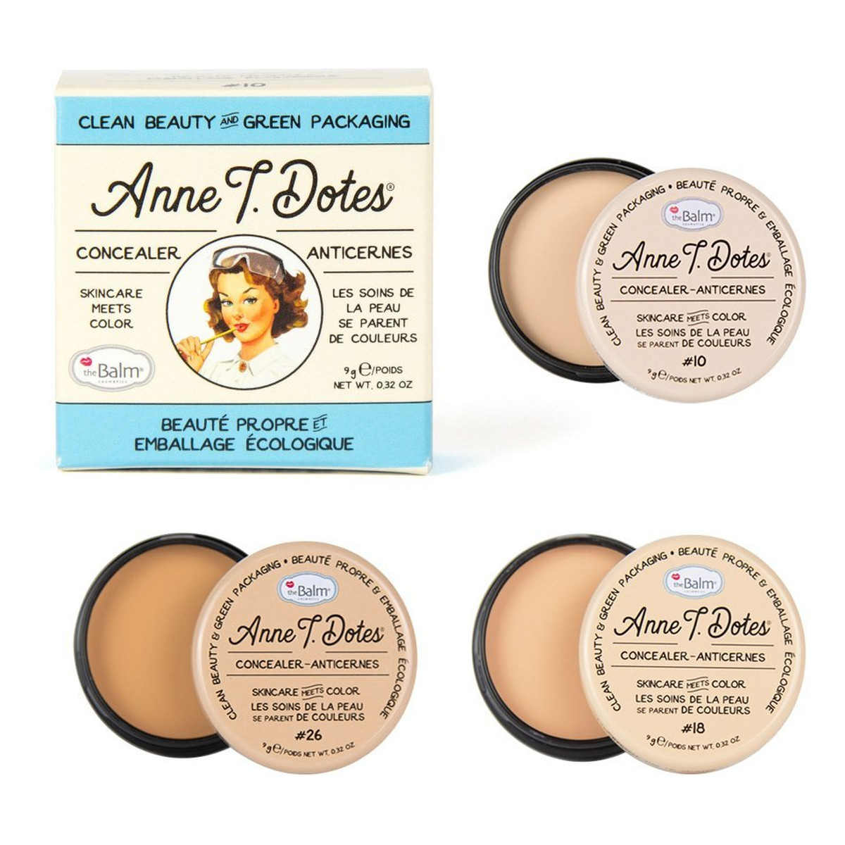 the Balm Anne T. Dotes Concealer korektor do twarzy i pod oczy 9g