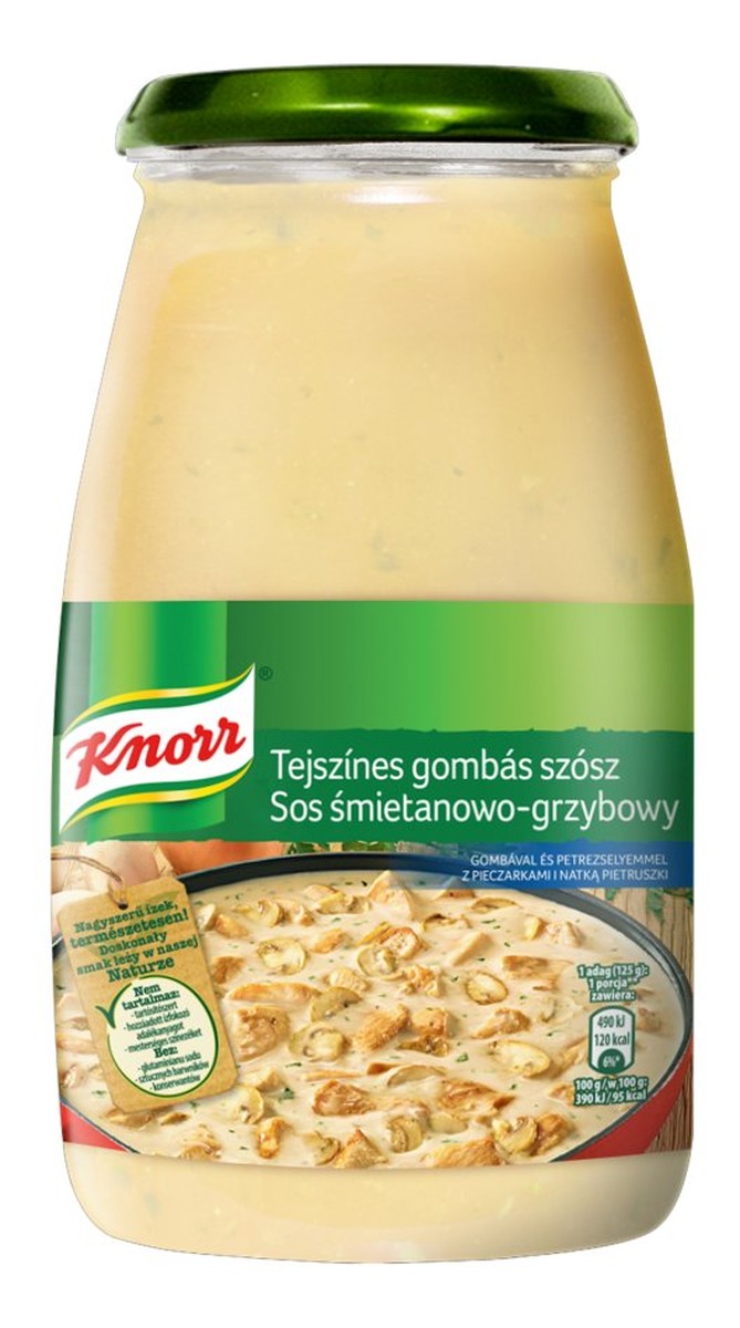 Sos śmietanowo-grzybowy z pieczarkami i natką pietruszki