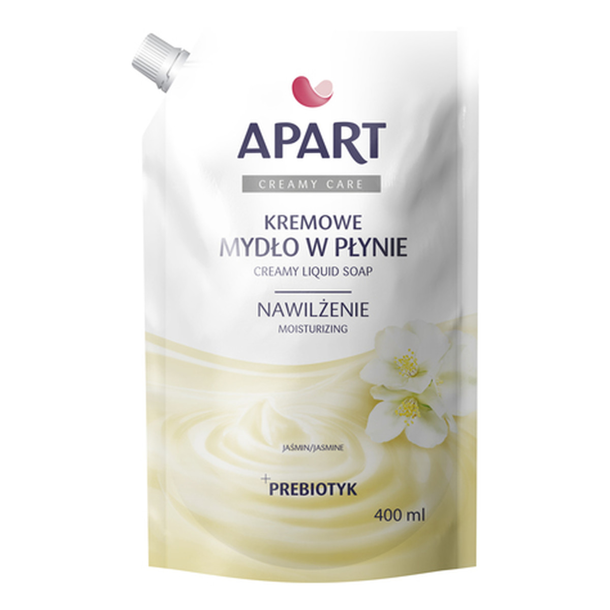 Apart Natural Prebiotic kremowe mydło w płynie Silk & Jasmine uzupełnienie 400ml