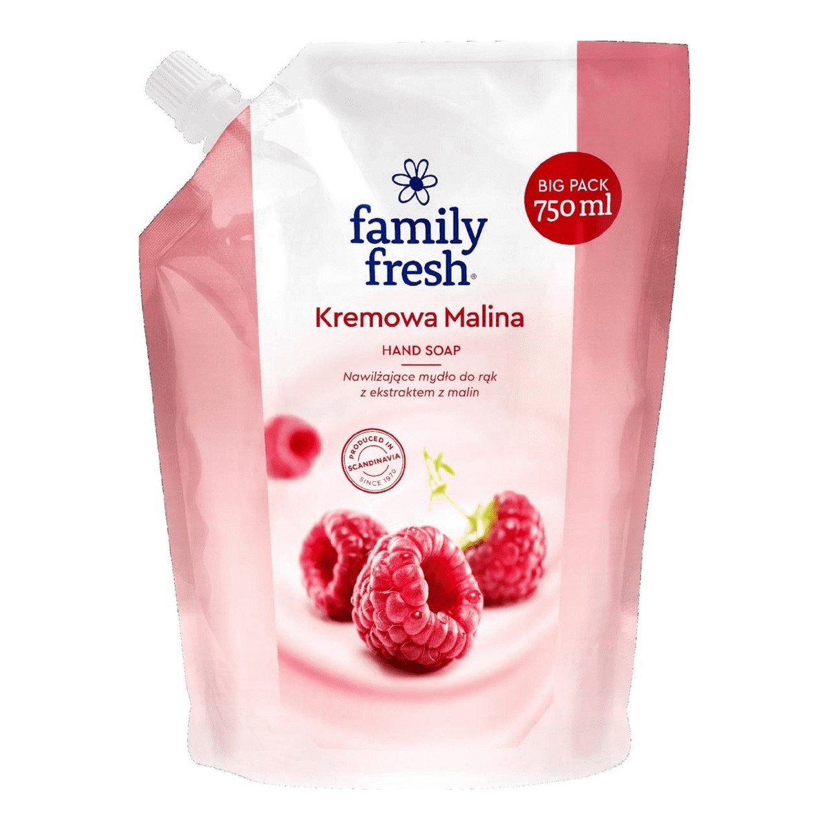 Soraya FAMILY FRESH Hand Soap nawilżające mydło do rąk z ekstraktem z malin Kremowa Malina Refill 750ml