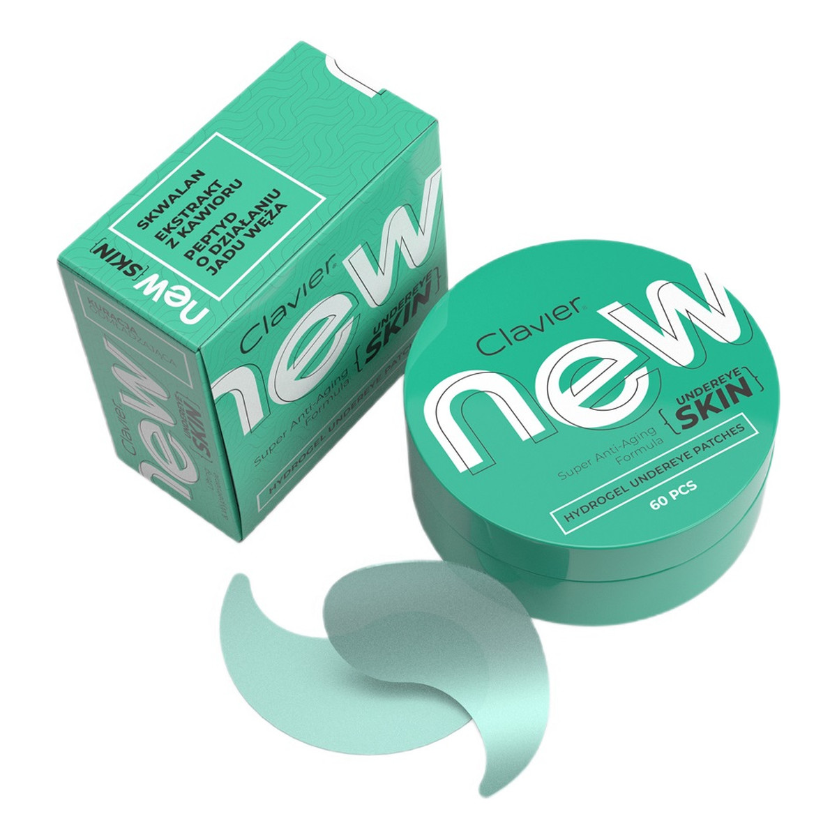 Clavier New Undereye Skin odmładzające żelowe płatki pod oczy 60szt.