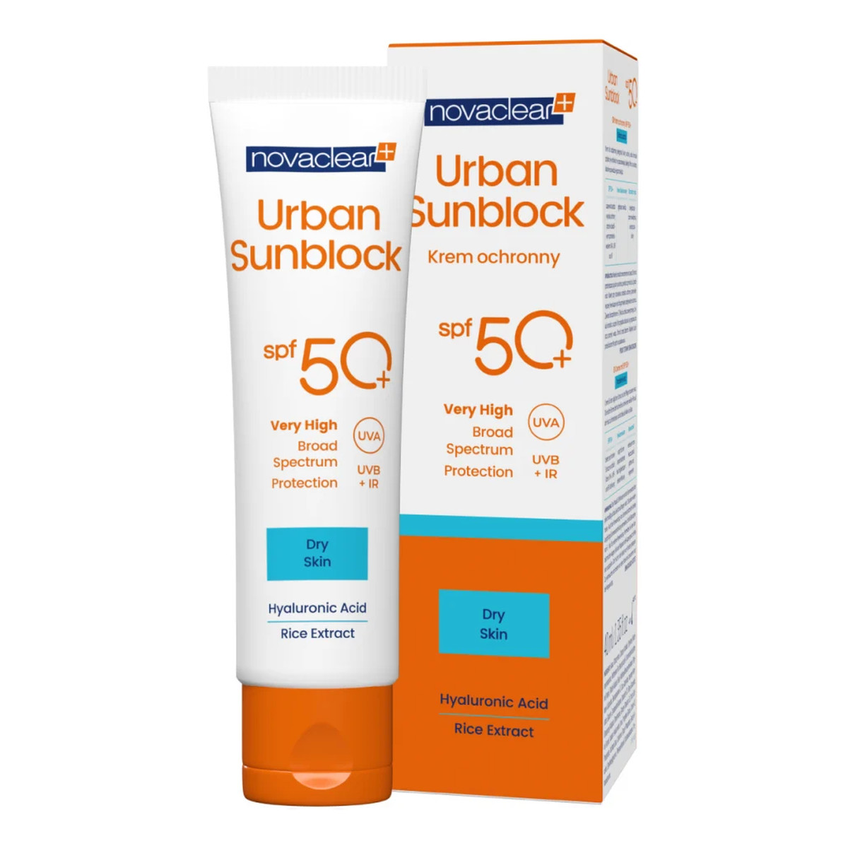 Novaclear Urban Sunblock Krem ochronny do twarzy SPF 50+ Skóra sucha 40ml