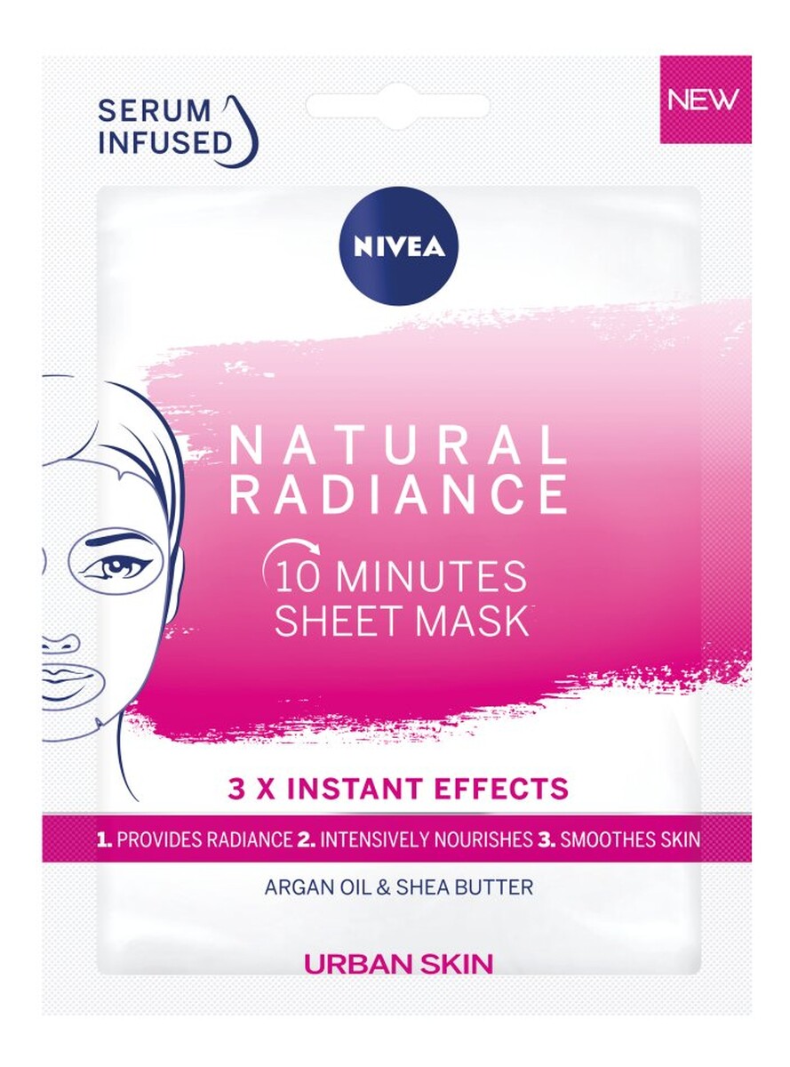 10-minutowa maska w płachcie do wszystkich typów skóry Naturalny Blask