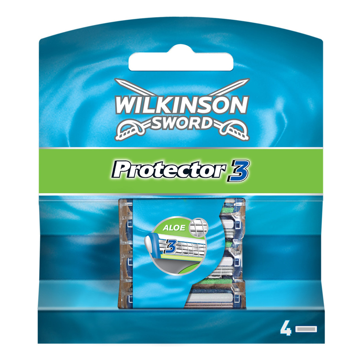 Wilkinson Protector 3 Wkłady do Maszynki Wymienne Ostrza 4szt.