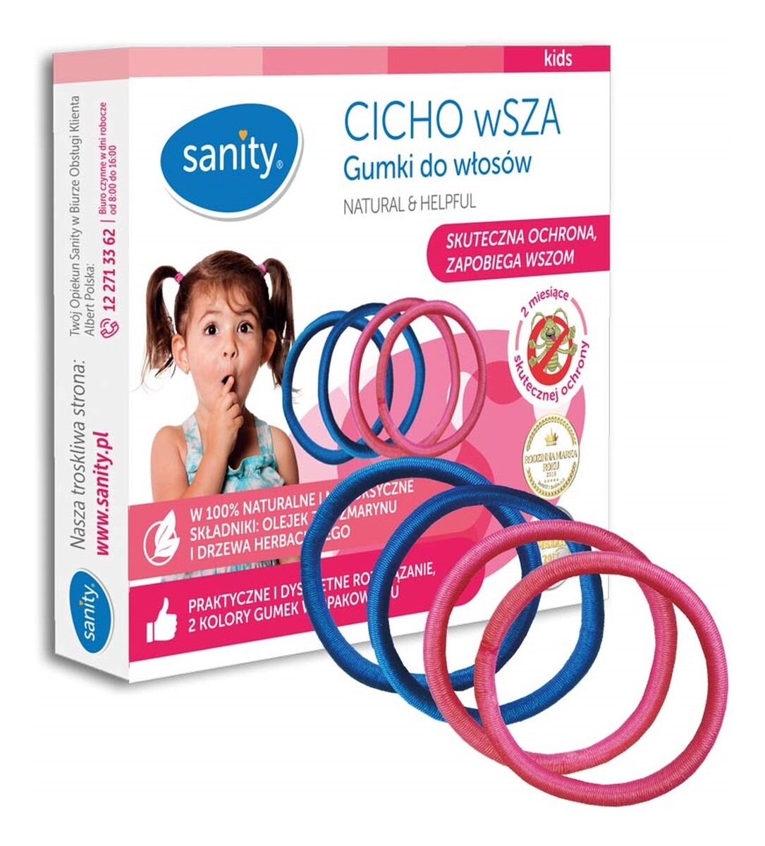 Kids cicho wsza gumki na wszy 4szt