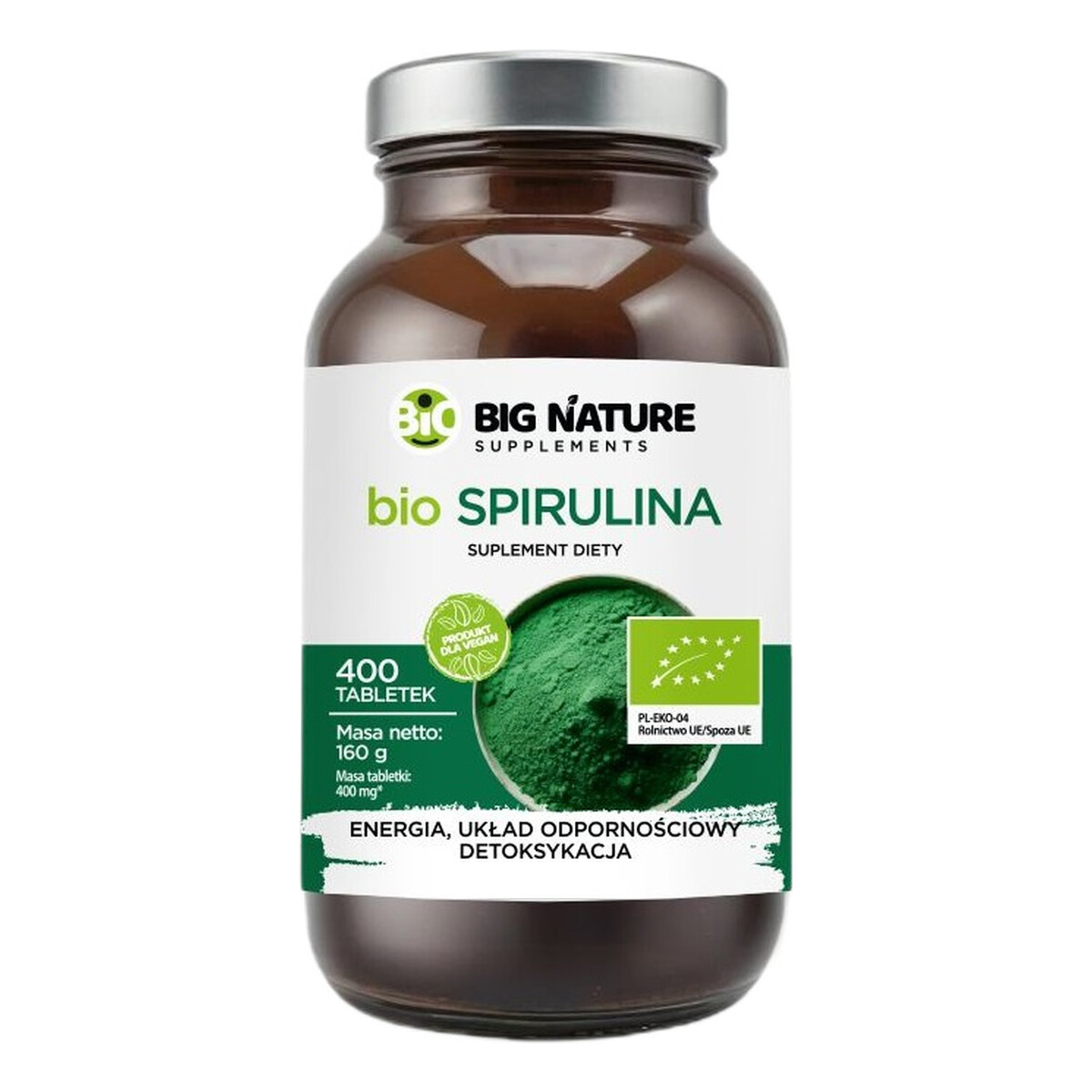 Big Nature Bio spirulina suplement diety 400 tabletek