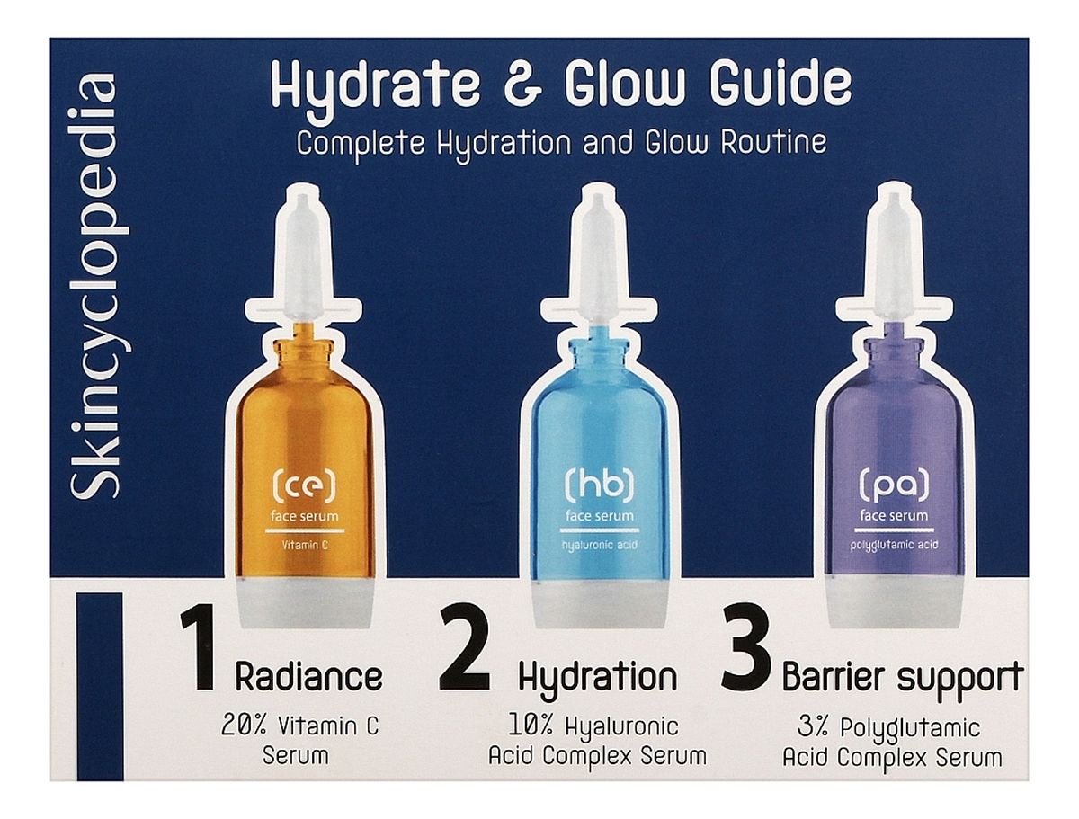 Hydrate & Glow Guide Profesjonalna kuracja nawilżająca i dodająca blasku 3*