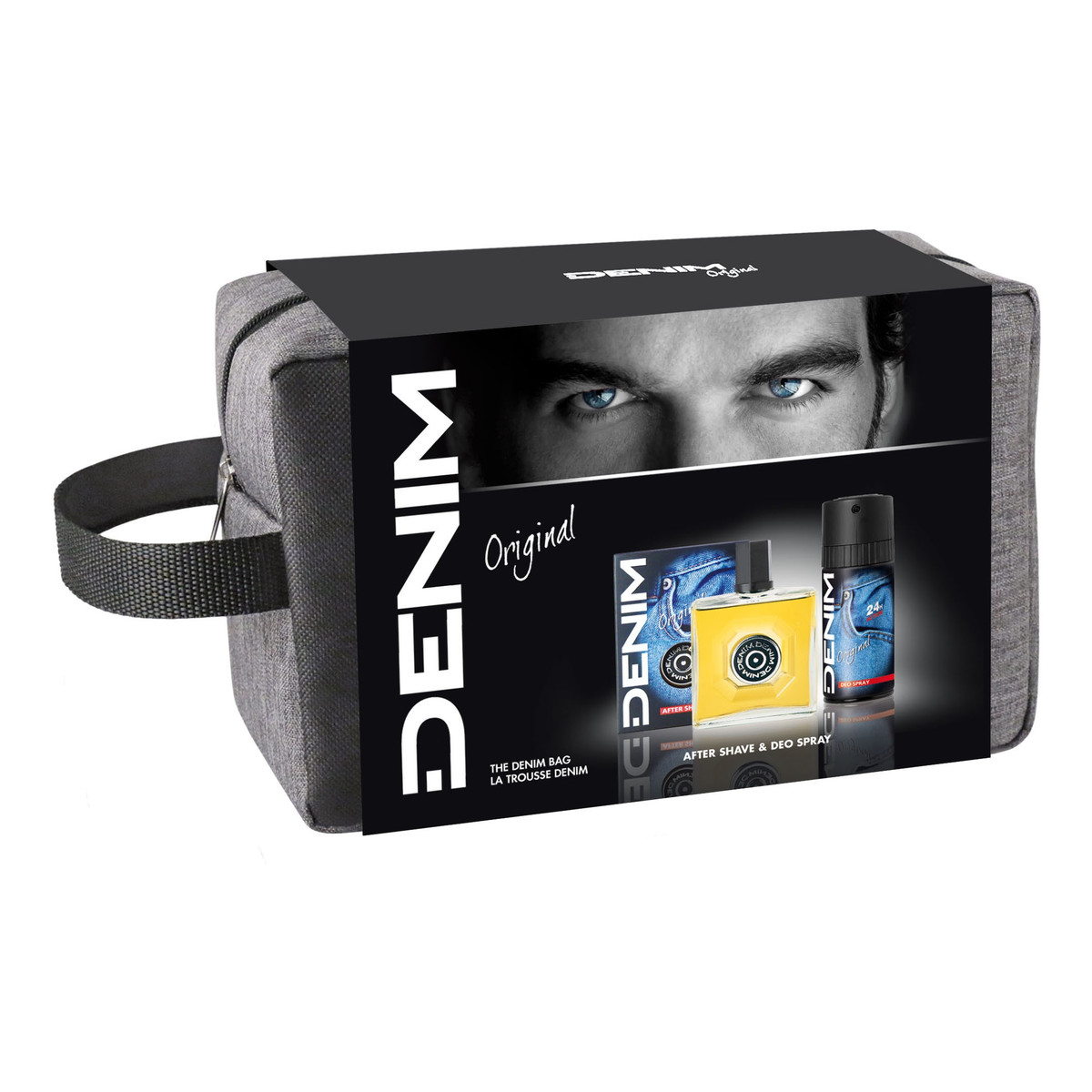 Denim Original DENIM Zestaw prezentowy (woda po goleniu 100ml+deo spray 150ml+kosmetyczka)