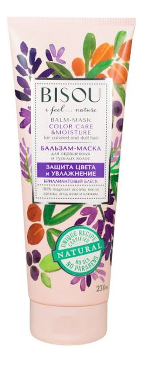 BALSAM - MASKA - OCHRONA KOLORU I NAWILŻENIE - do włosów farbowanych i matowych - mix-hydrolatów, olej sojowy, z acai i arganu, białka pszenicy