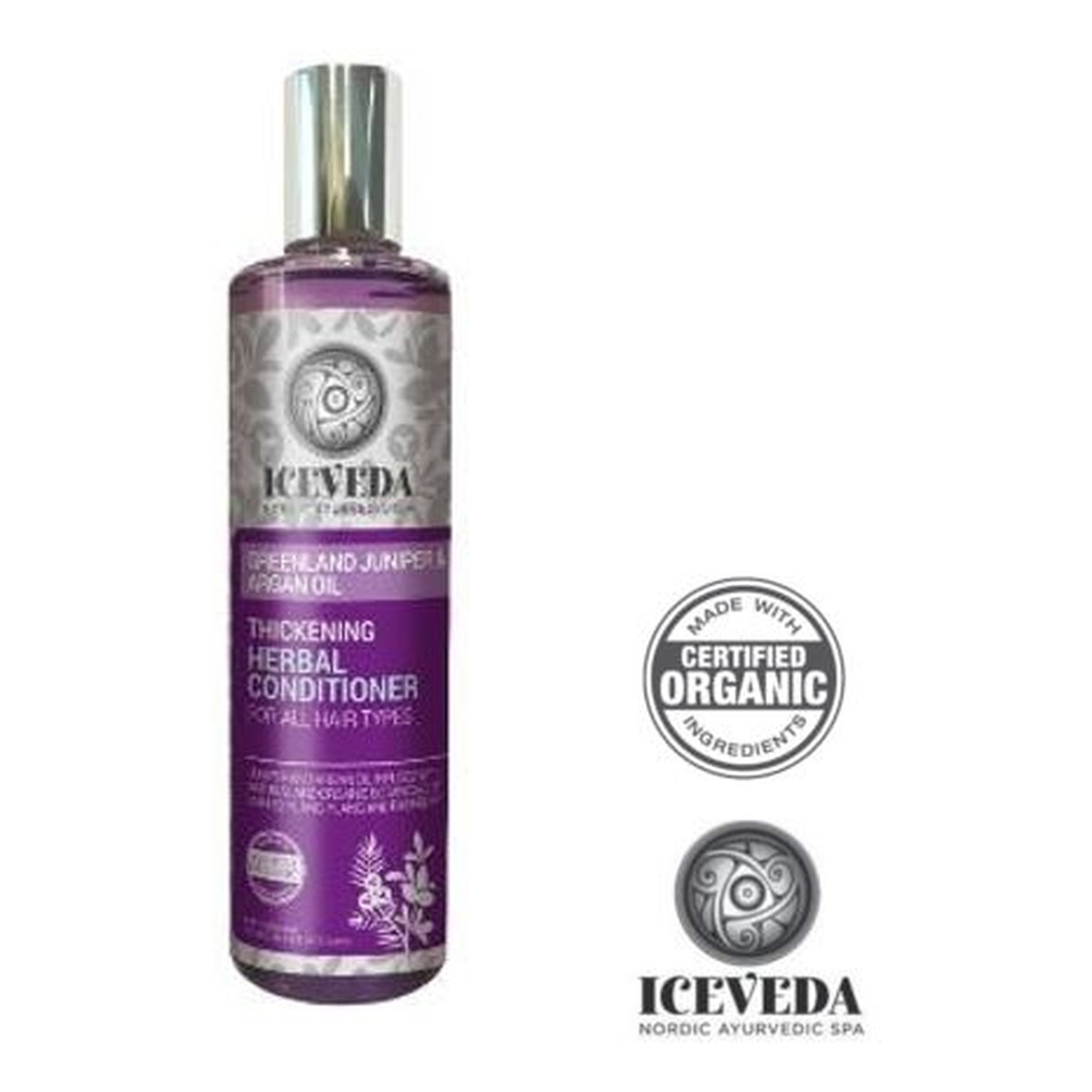 Iceveda Jałowiec grenlandzki & Olej arganowy Zwiększający gęstość włosów ziołowy balsam do wszystkich typów włosów 280ml