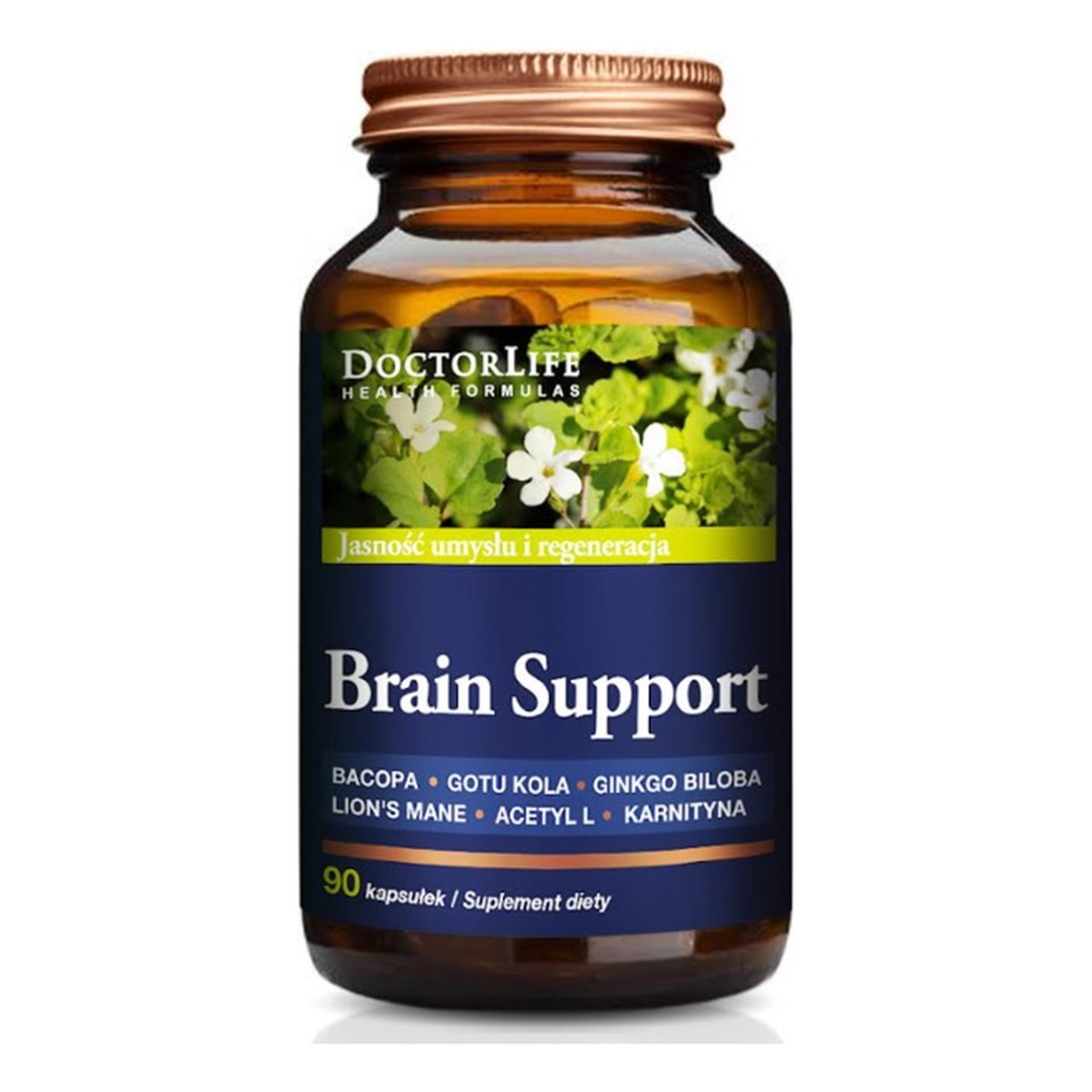Doctor Life Brain support jasność umysłu i regeneracja suplement diety 90 kapsułek