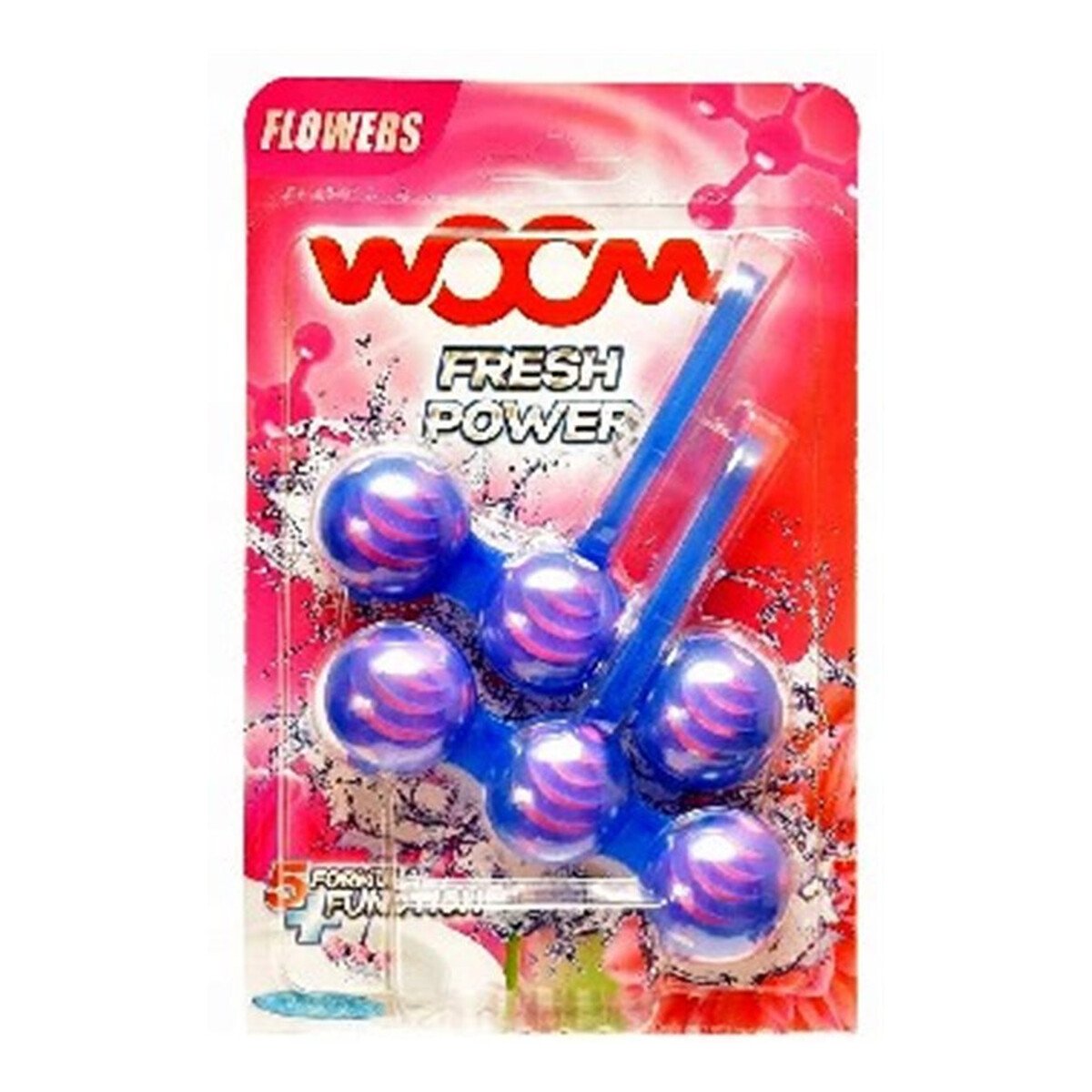 Woom Zawieszki KULKI do toalety FLOWERS 2X55g 110g