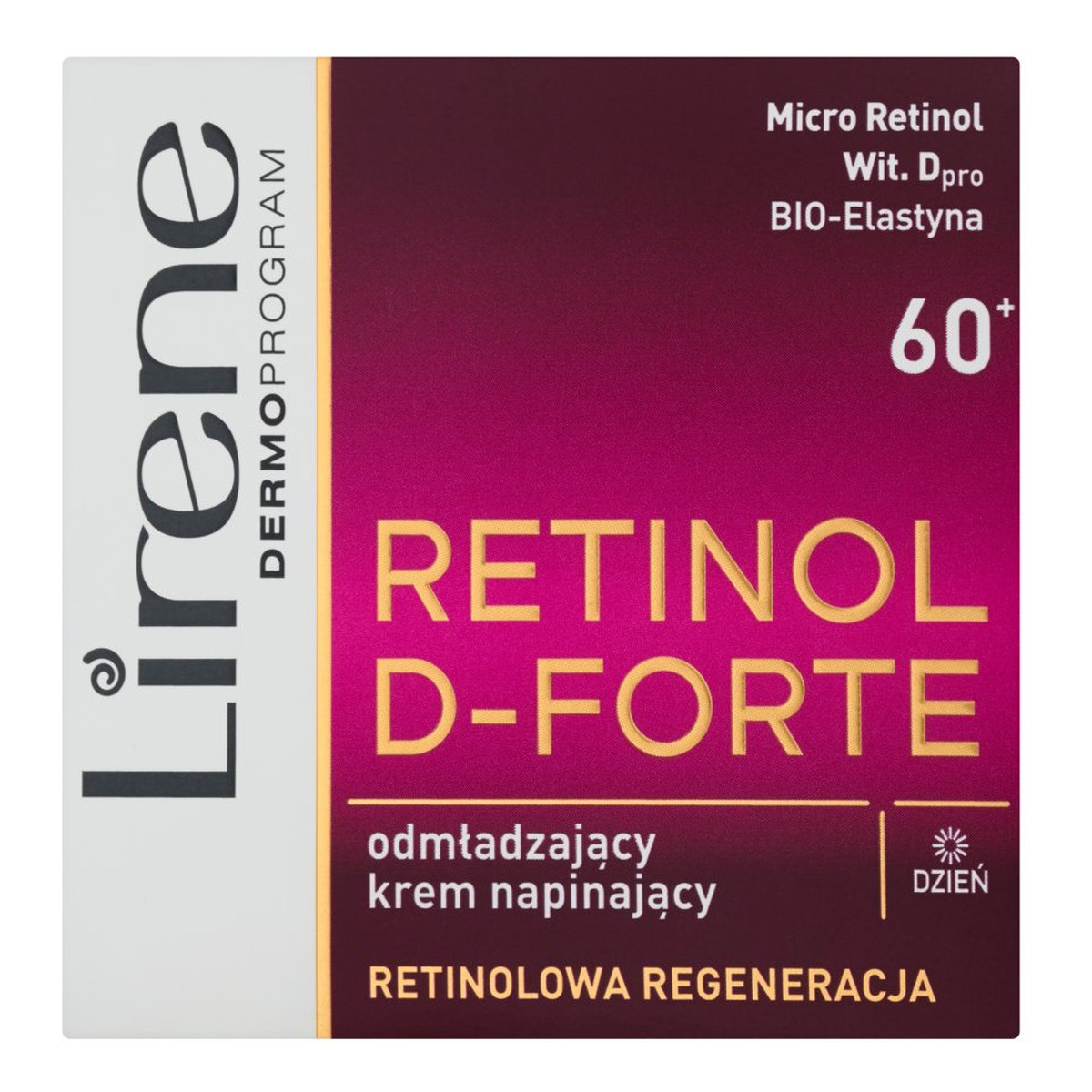 Lirene Retinol D-Forte 60+ Odmładzający krem napinający na dzień 50ml
