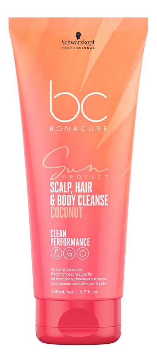 Bc bonacure sun protect 3in1 szampon do włosów skóry głowy i ciała