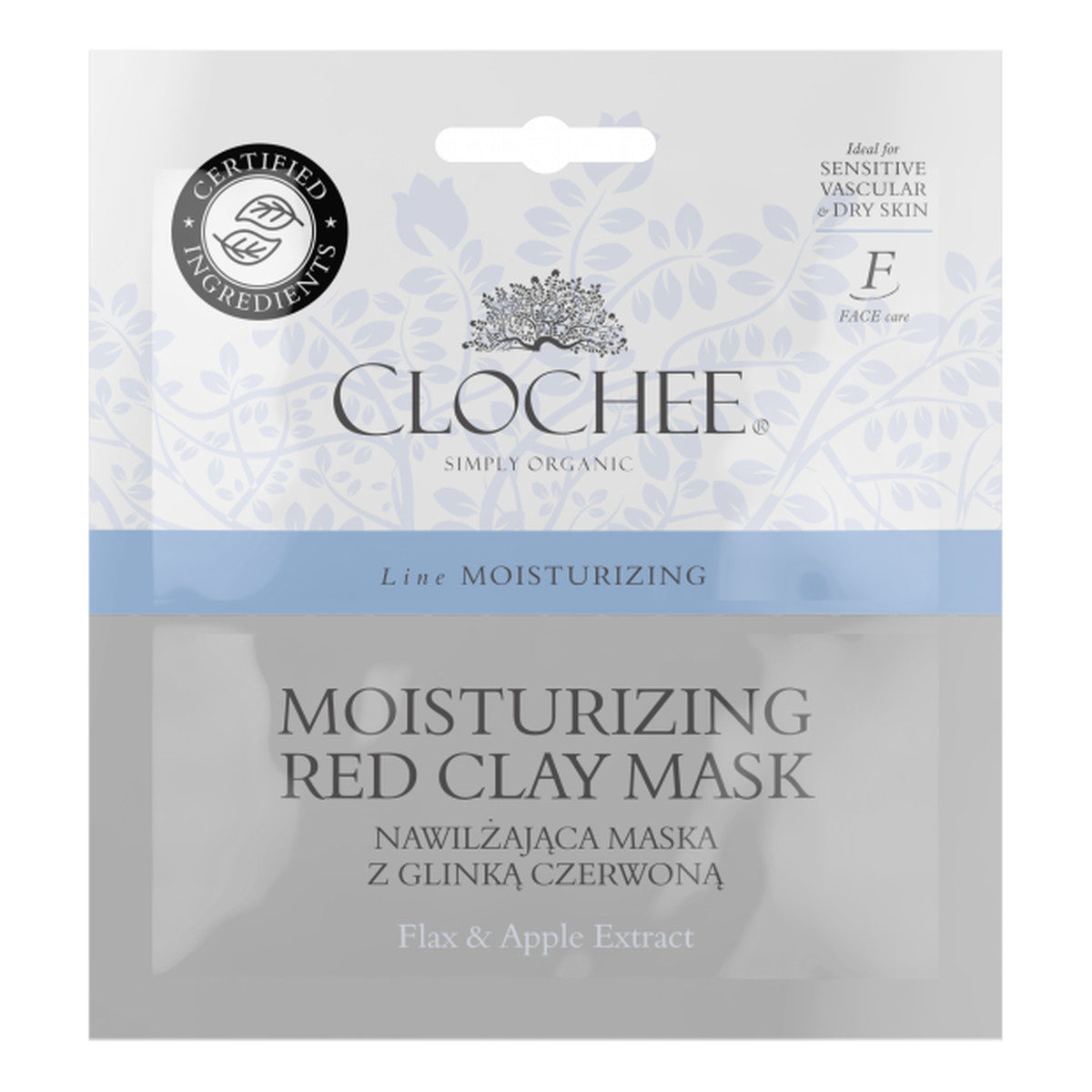 Clochee Moisturising Red Clay Mask nawilżająca maska z czerwoną glinką 2x6ml 12ml