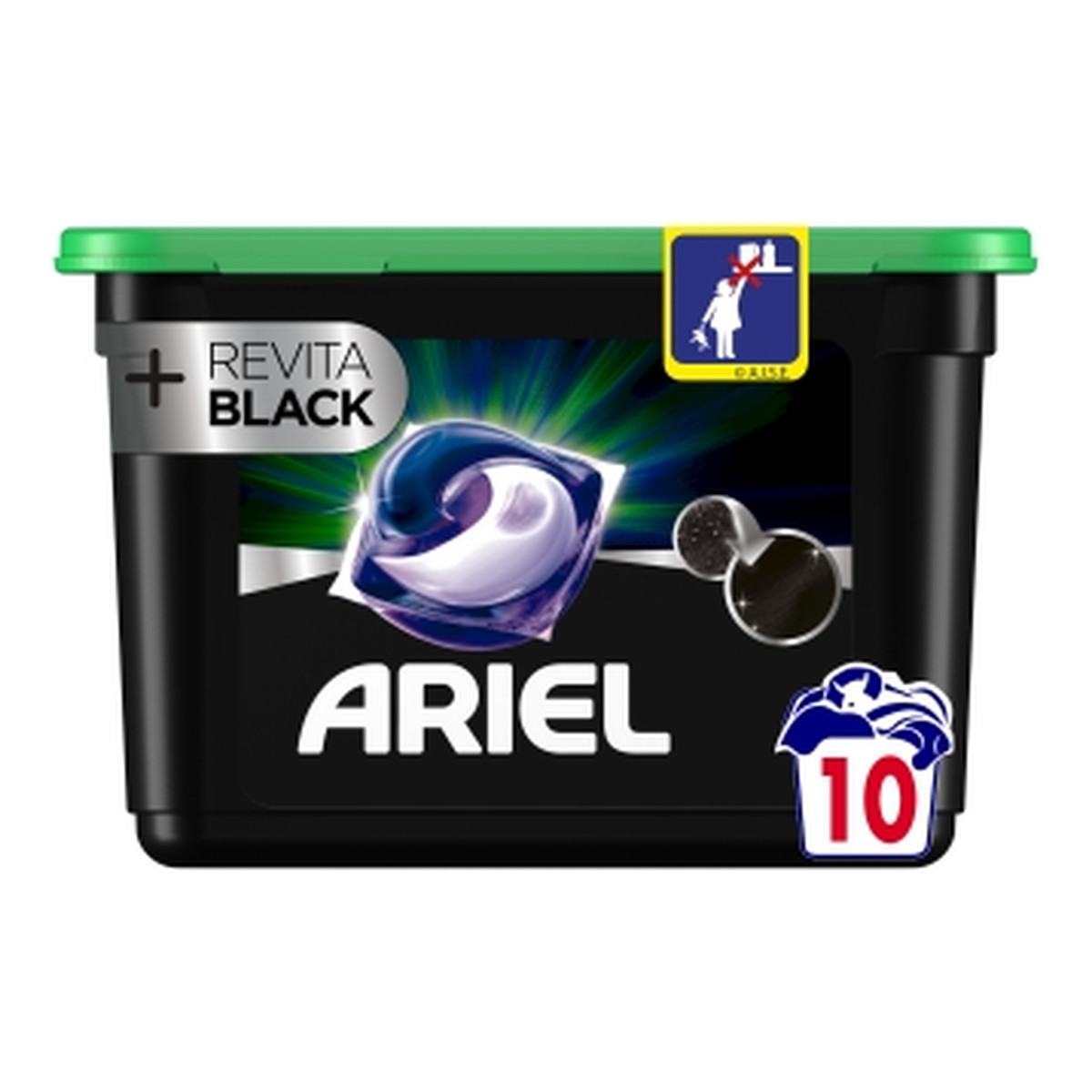 Ariel All-in-1 PODS +Revitablack Kapsułki do prania, 10 prań