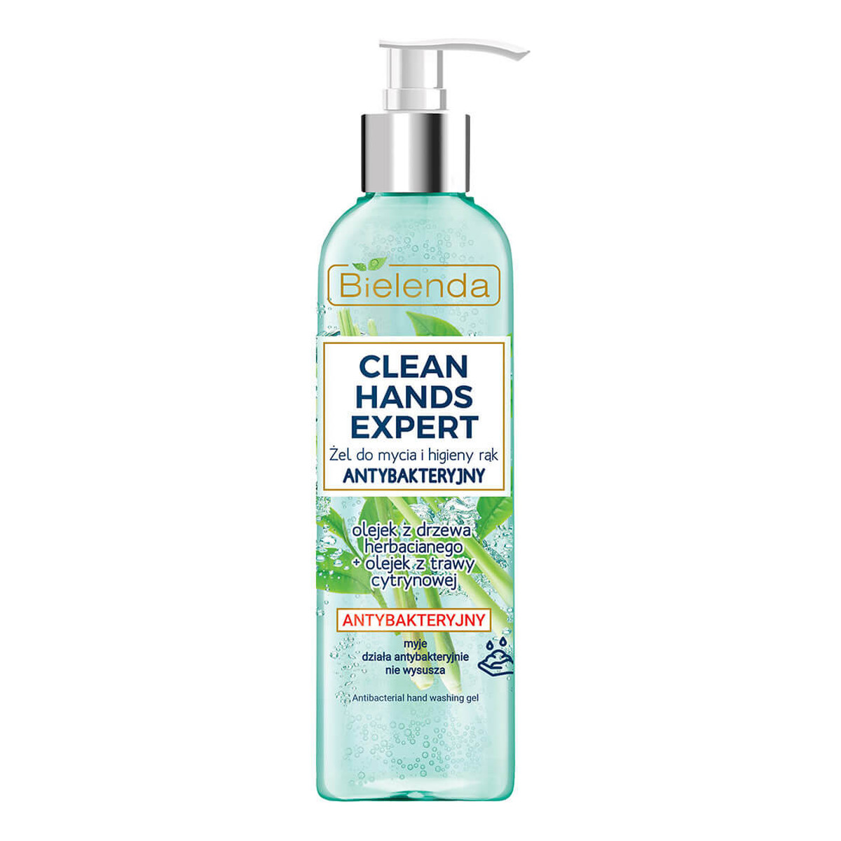 Bielenda Clean Hands Expert antybakteryjny żel do mycia i higieny rąk z pompką 200ml