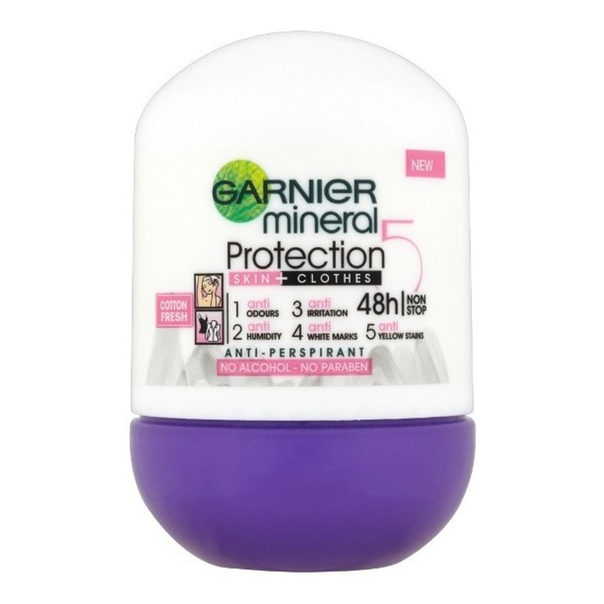 Garnier Mineral Protection 5 Dezodorant antyperspirant roll-on Cotton Fresh 50ml