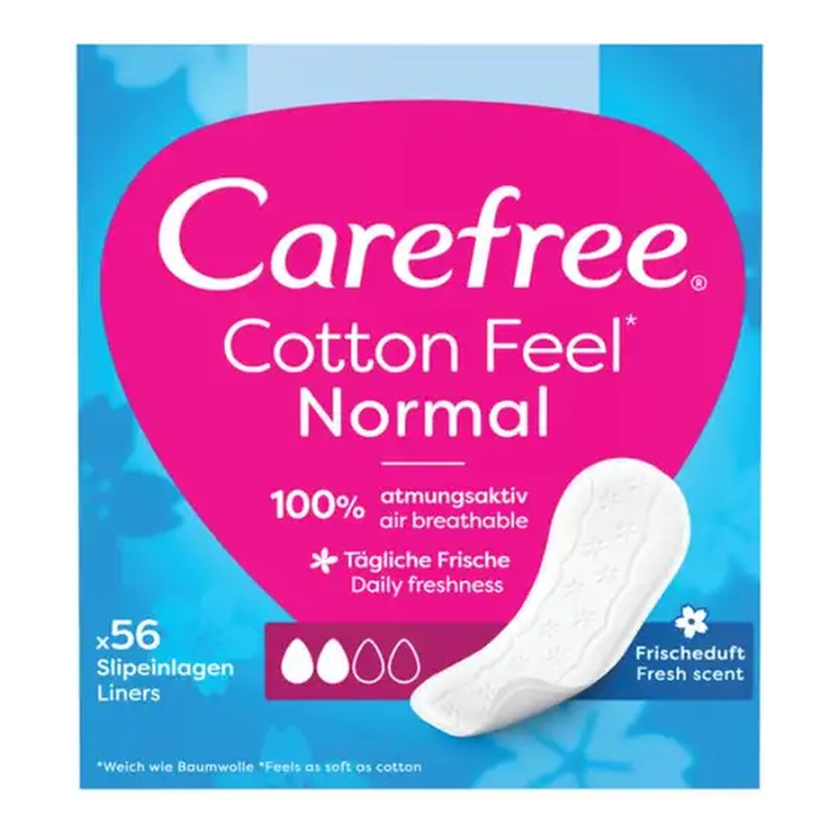 Carefree Cotton Fresh Wkładki higieniczne 56 szt