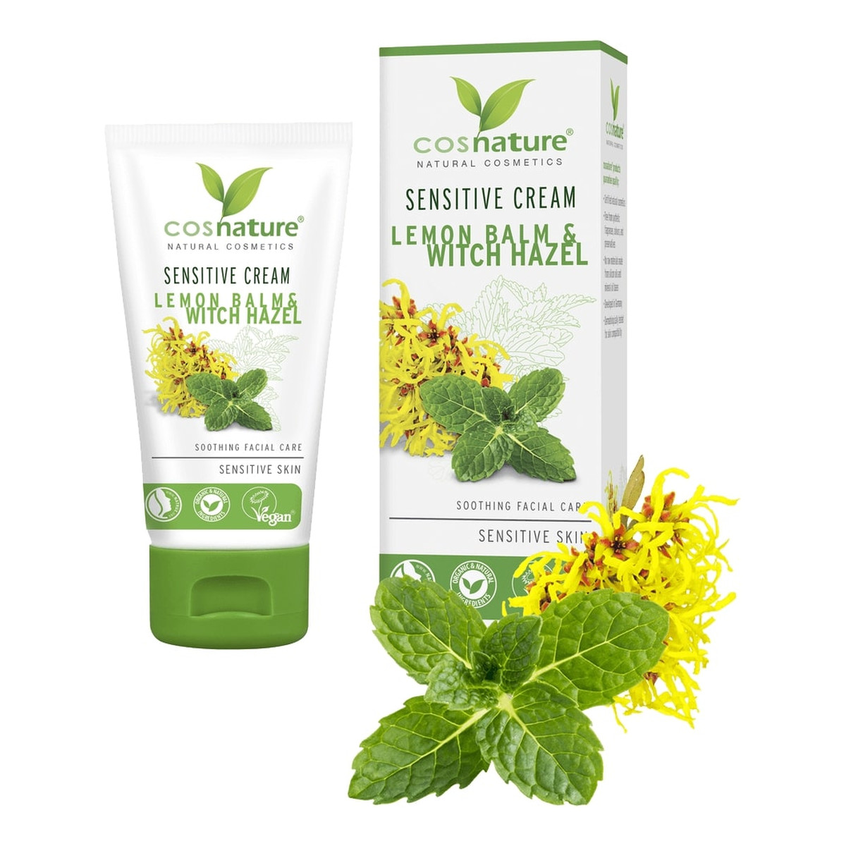 Cosnature Naturalny łagodzący krem do skóry wrażliwej z melisą i oczarem wirginijskim 50ml