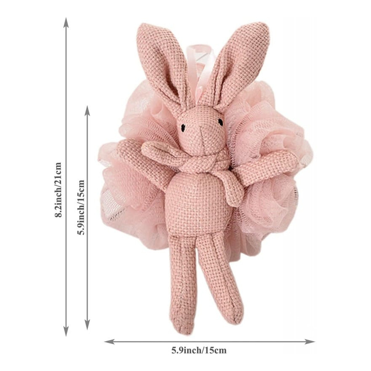 Ecarla Gąbka do mycia ciała Bunny 15 cm GB10R