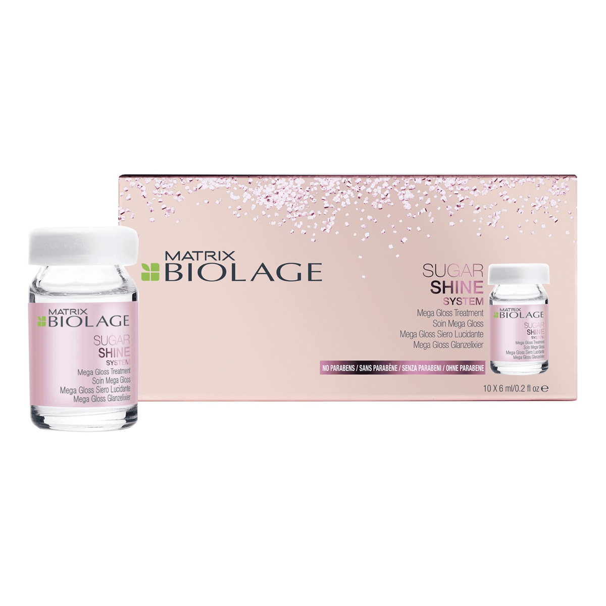 Matrix Biolage Sugar Shine System Mega Gloss Treatment wygładzająco-nabłyszczająca odżywka do włosów 10x6ml 60ml