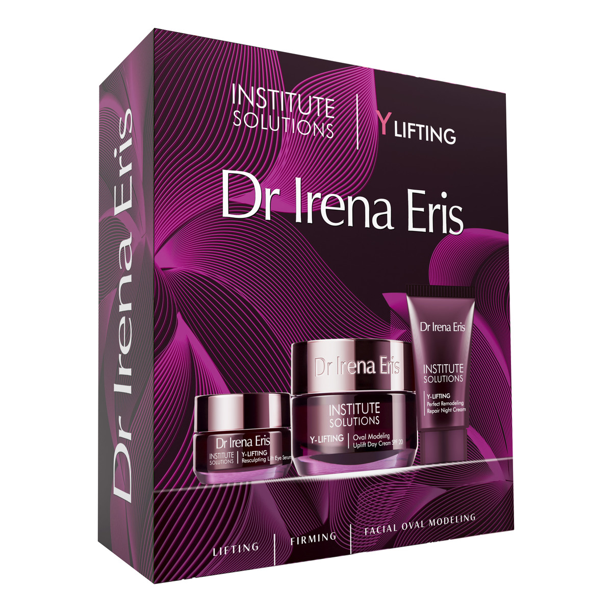 Dr Irena Eris Institue Solutions Y-Lifting Zestaw Modelująco-Liftingujący krem na dzień SPF 20 50 ml + Remodelująco-Naprawczy krem na noc 30ml + Liftingujące serum w kremie pod oczy 15ml