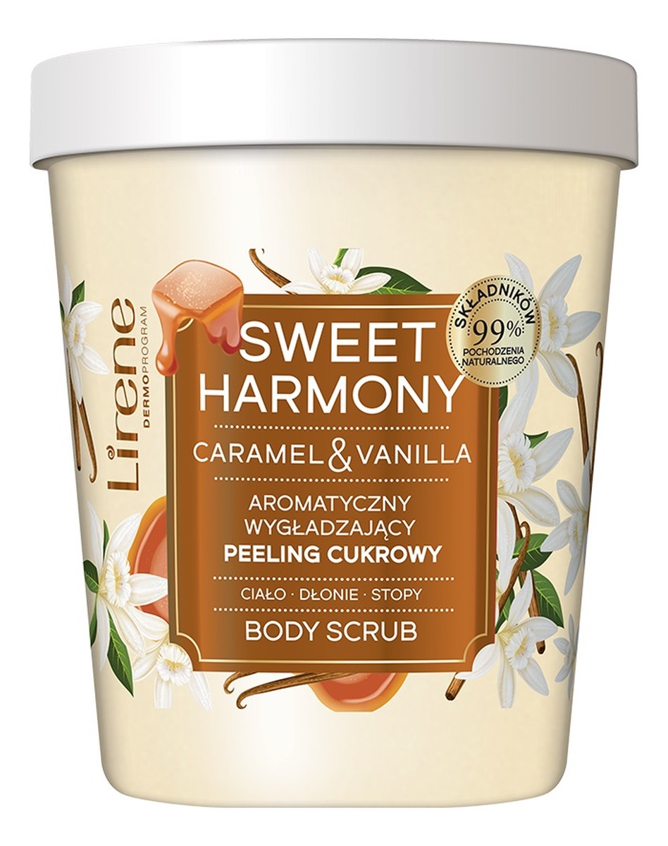 Sweet harmony aromatyczny wygładzający peeling cukrowy caramel & vanilla