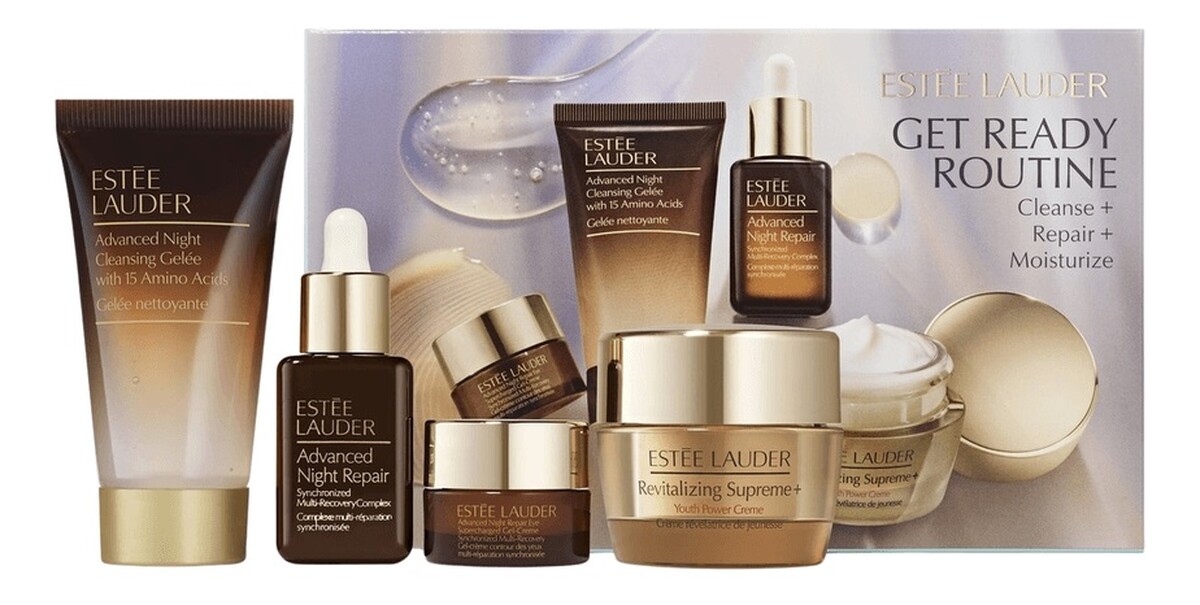 Zestaw oczyszczający żel do twarzy 30ml + krem-żel pod oczy 5ml + serum do twarzy 15ml + krem do twarzy 7ml