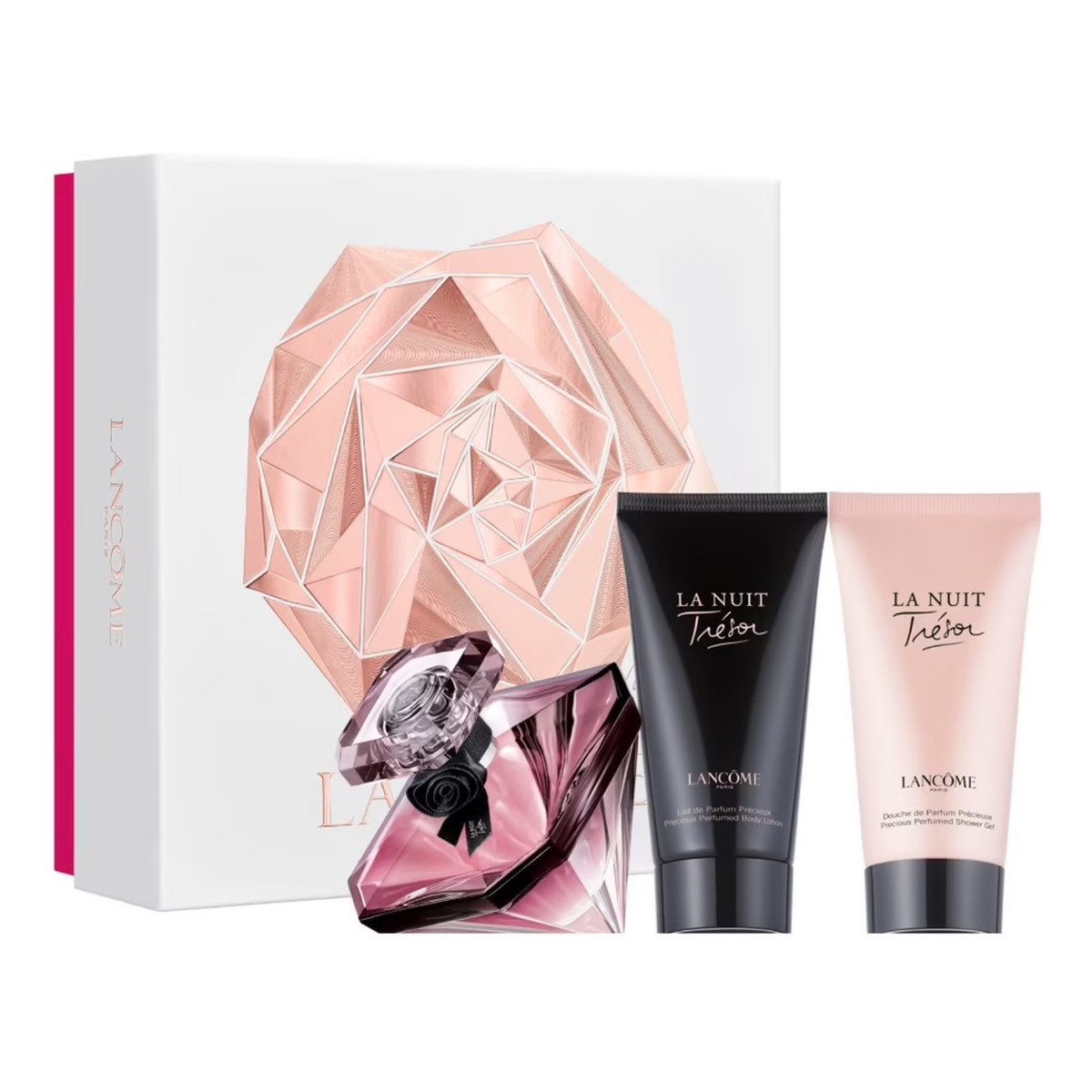 Lancome La Nuit Tresor Zestaw woda perfumowana spray 50ml + balsam do ciała 50ml + żel pod prysznic 50ml