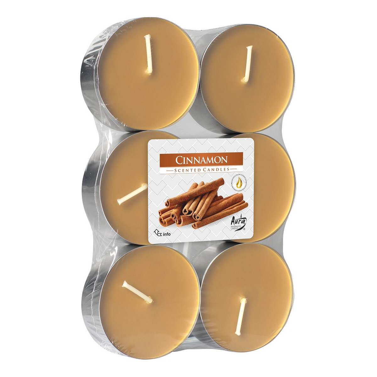 Bispol Podgrzewacze zapachowe maxi cinnamon 6szt.