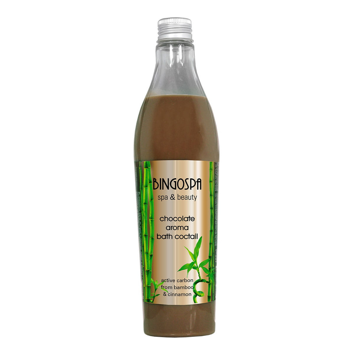 BINGOSPA Spa & Beauty Czekoladowy koktajl do kąpieli z aktywnym węglem bambusa i cynamonem 400ml